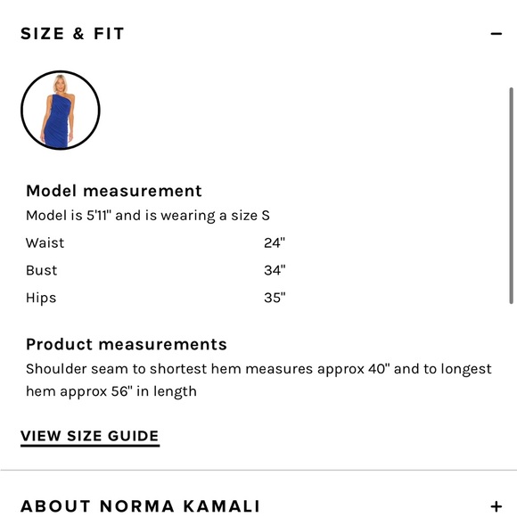 Norma Kamali Diana Gown Berry Blue - Picture 4 of 5